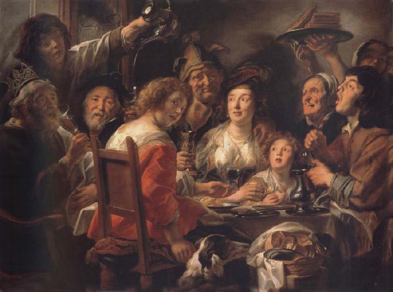 Jacob Jordaens The Konig drinks oil painting picture